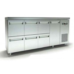 Ψυγείο πάγκος 225x70x87cm με  6 συρτάρια και 1 πόρτα GN INOXDOBROS PSM22570.6SIR Ψυγείο πάγκος 225x70x87cm με  6 συρτάρια και 1 πόρτα GN INOXDOBROS PSM22570.6SIR