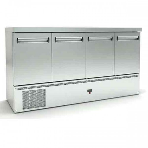 Ψυγείο πάγκος συντήρησης 180x70x87cm με 4 πόρτες GN με ψυκτική μηχανή κάτω INOXDOBROS PSM18070DM