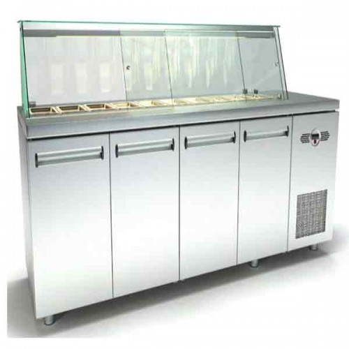 Ψυγείο σαλατών 225x70x126 με 4 πόρτες GN INOXDOBROS PSM22570.1SALAD