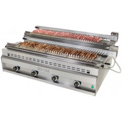 Σουβλακιέρα υγραερίου με αυτόματη περιστροφή θέσεων SERGAS SG77D